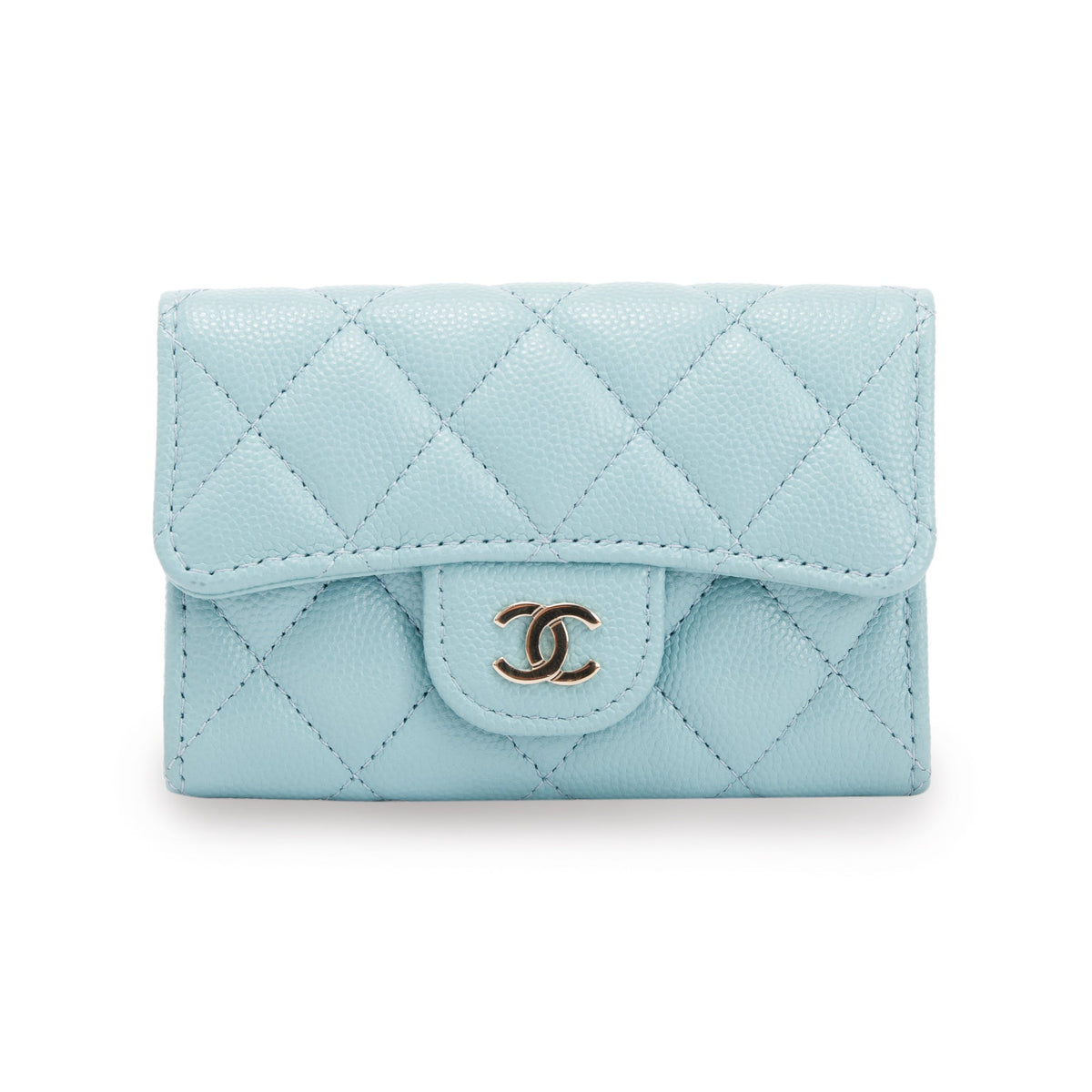 Buy Chanel Blue Caviar Classic Flap Card Holder w/ Box Chanel with