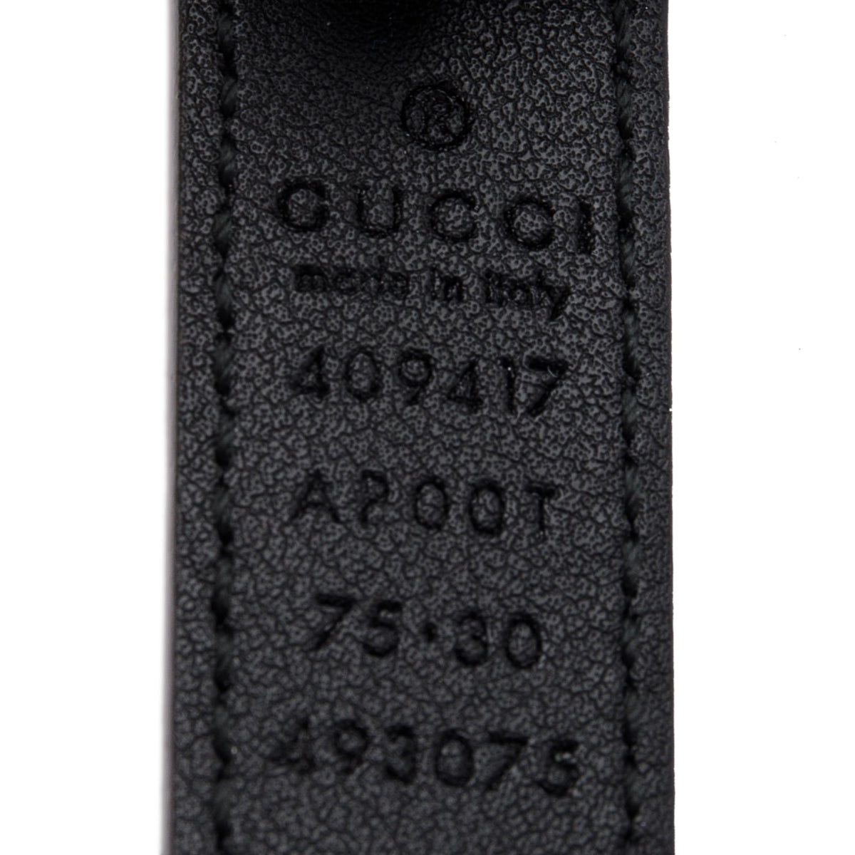 GUCCI Double G Buckle Leather Belt Black 409417