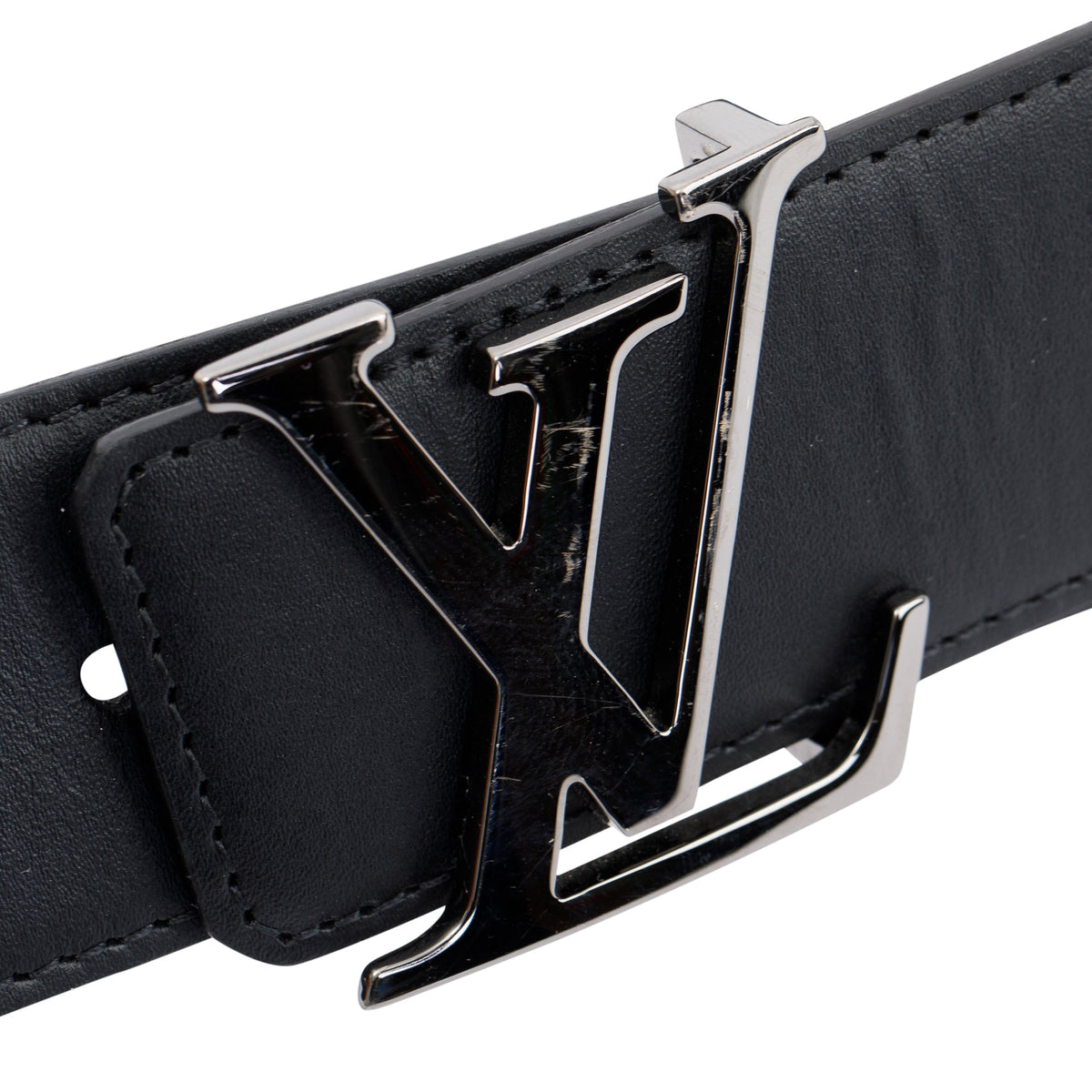 Louis Vuitton LV Initials 40MM Reversible Belt Gunmetal Grey in